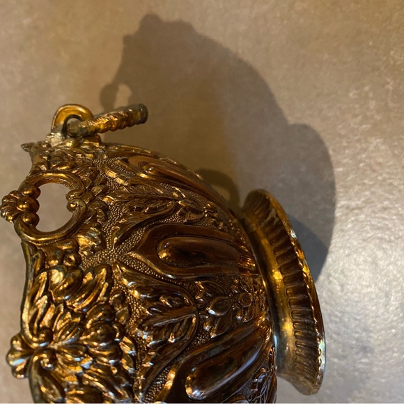 VINTAGE 1960S ORNATE SILVERPLATE COPPER TONE BOWL DISH RAIMOND JAPAN 5”x3” SIZE - Picture 4 of 9